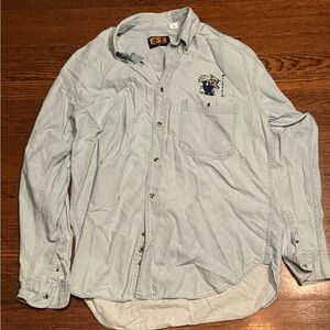 Vintage TSI Tops University of Kentucky Wildcats Blue Jean Button Down Men’s M